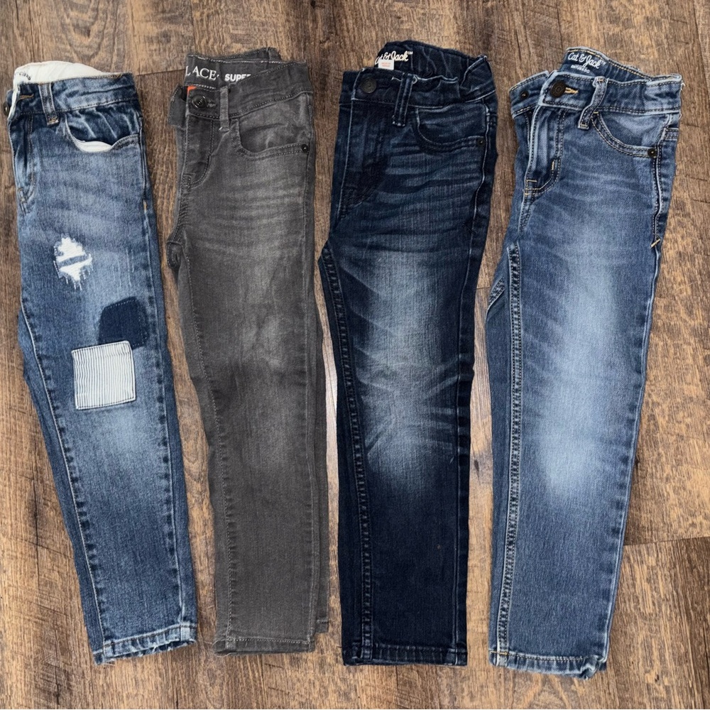 5T Boy Blue and Gray Jeans Set
